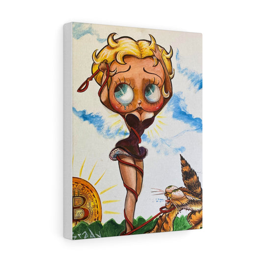 "Betty Bitcoin" Stretched canvas
