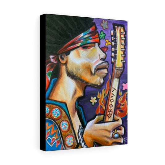 "Jimi Hendrix Fiesta" Stretched canvas