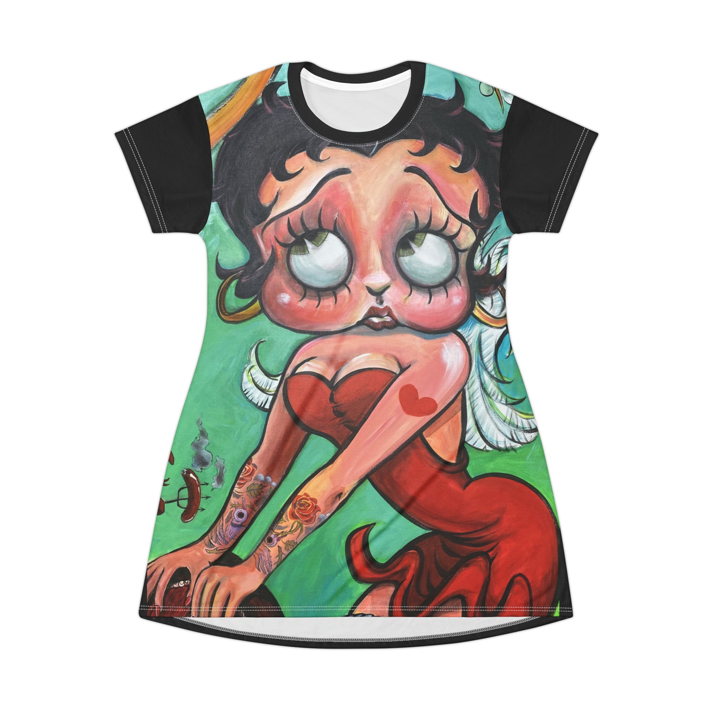 Betty Boop All Over Print T-Shirt Dress